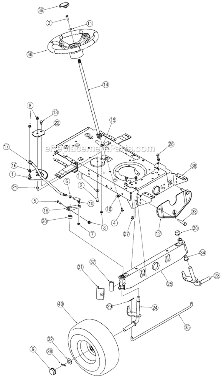 Page G Diagram and Parts List for 13A1762F700 2006 Yard Machines Lawn Tractor